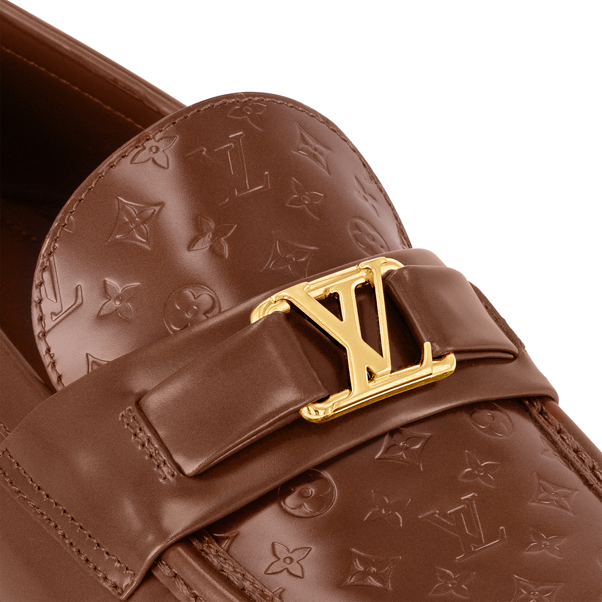 Brown lv discount loafers